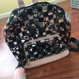 Betsey Johnson clear check book bag